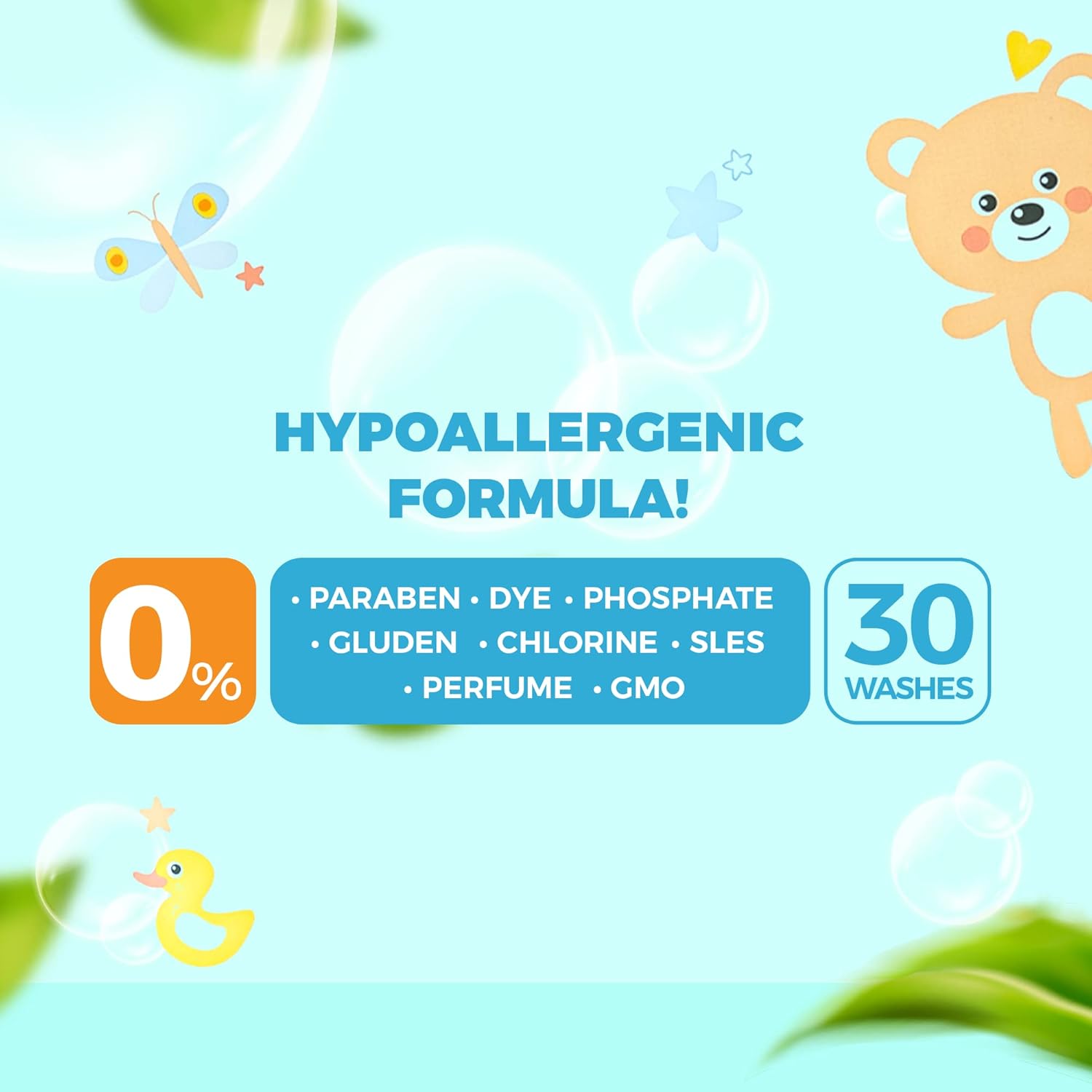 Just Green Organic Baby Laundry Liquid 1500ml Just Green Organic Yallatoys