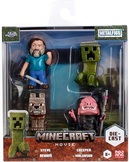Jada Toys Minecraft Movie 2.5-Inch Figures 4-Pack