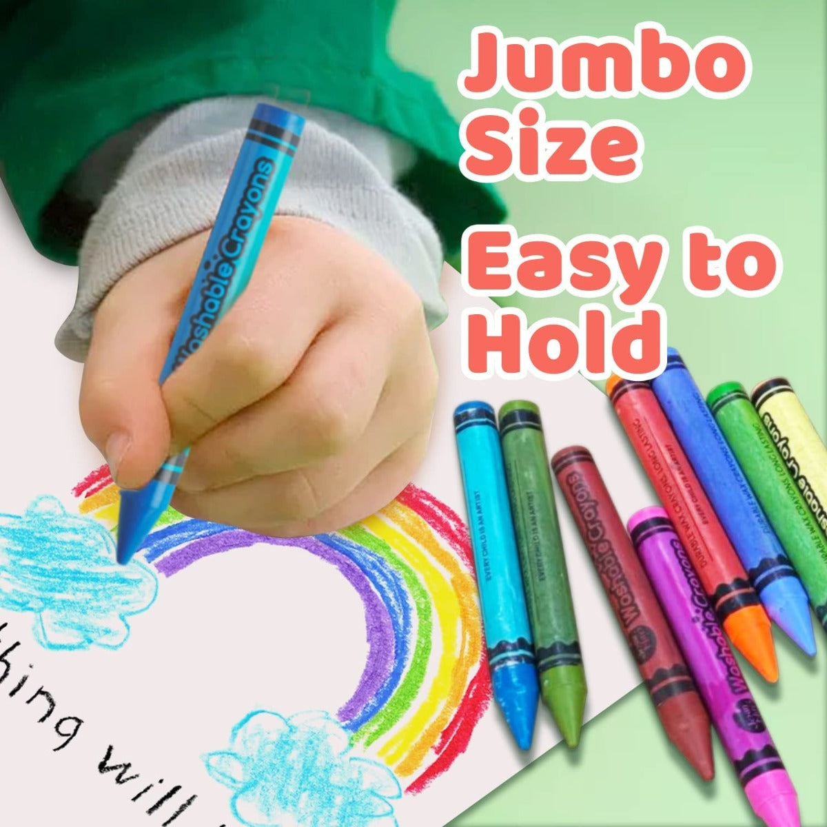 Jar Melo Easy Grip Washable Crayons