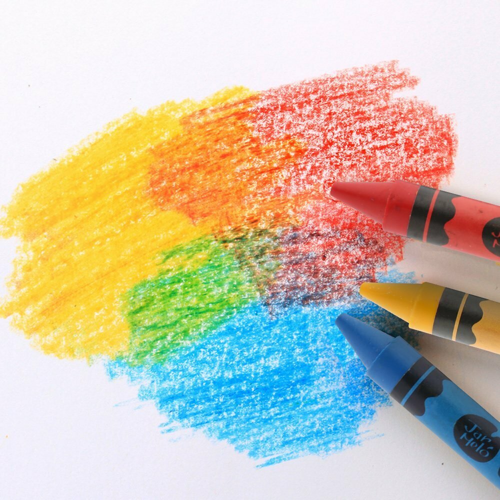 Jar Melo Easy Grip Washable Crayons 48 Pcs