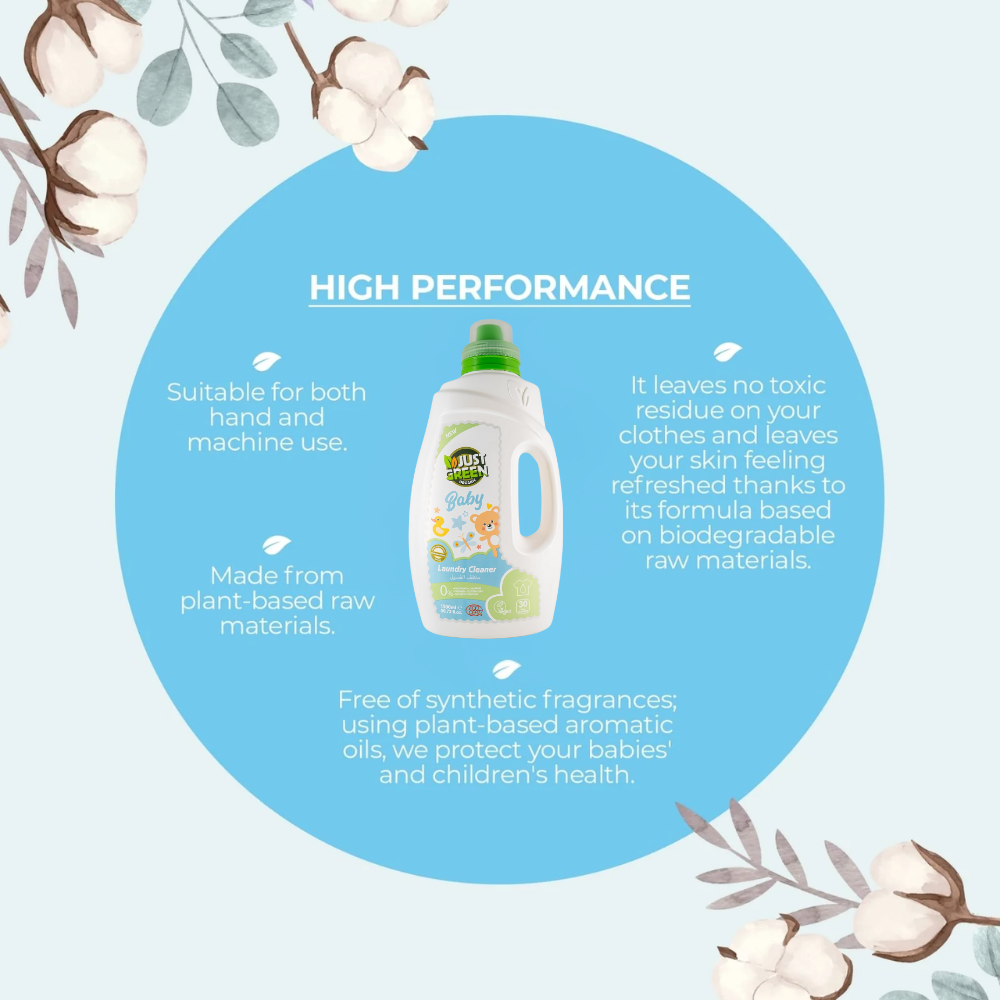 Just Green Organic Baby Laundry Liquid 1500ml Just Green Organic Yallatoys