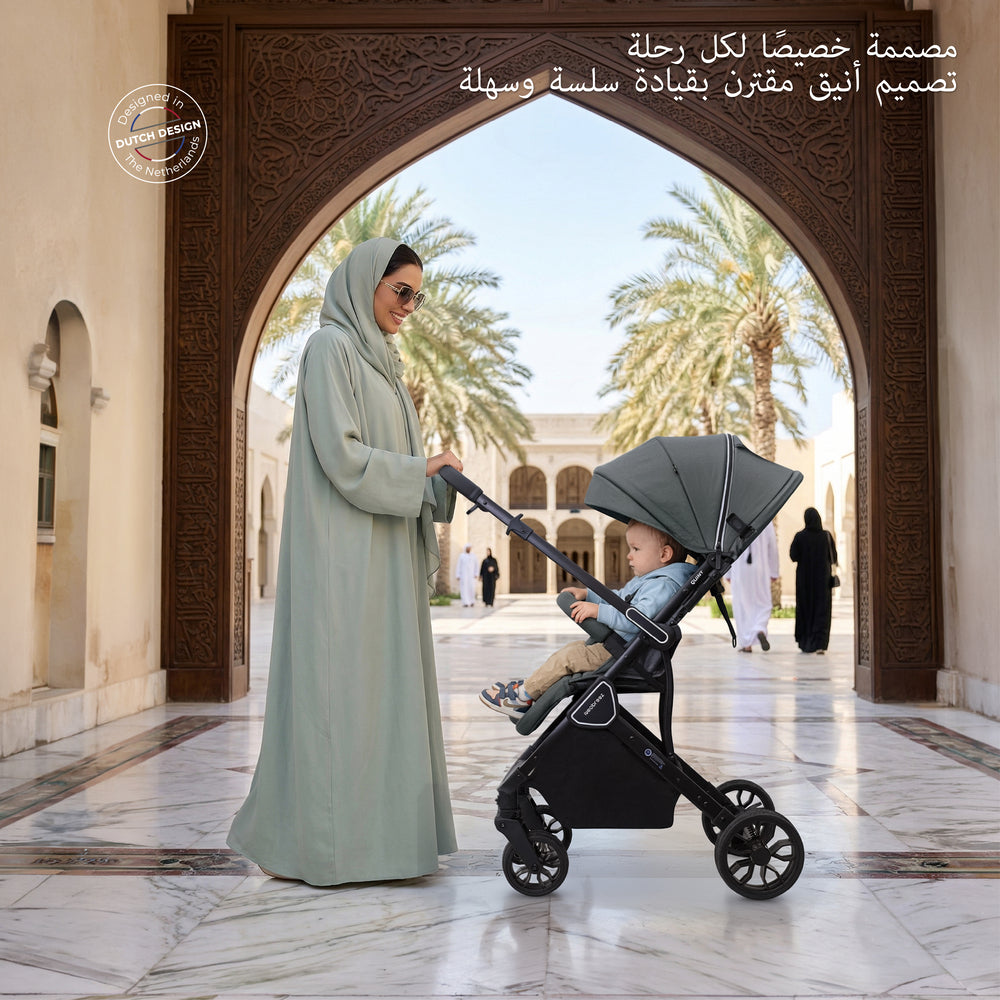 Neobreez Quint Reversible Handle Compact Travel Stroller Dark Grey