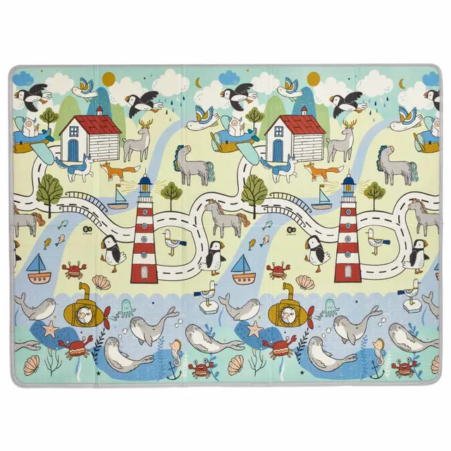 Kinderkraft Reversible Baby Play And Learn Foldable Mat Kinderkraft Yallatoys