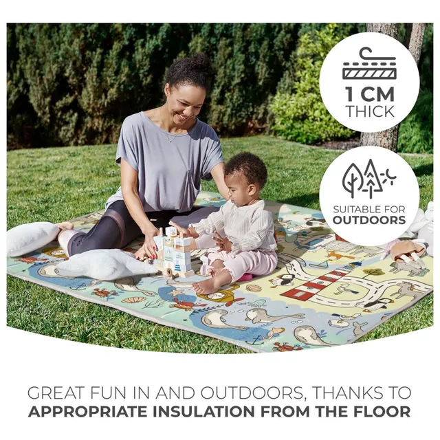 Kinderkraft Reversible Baby Play And Learn Foldable Mat Kinderkraft Yallatoys