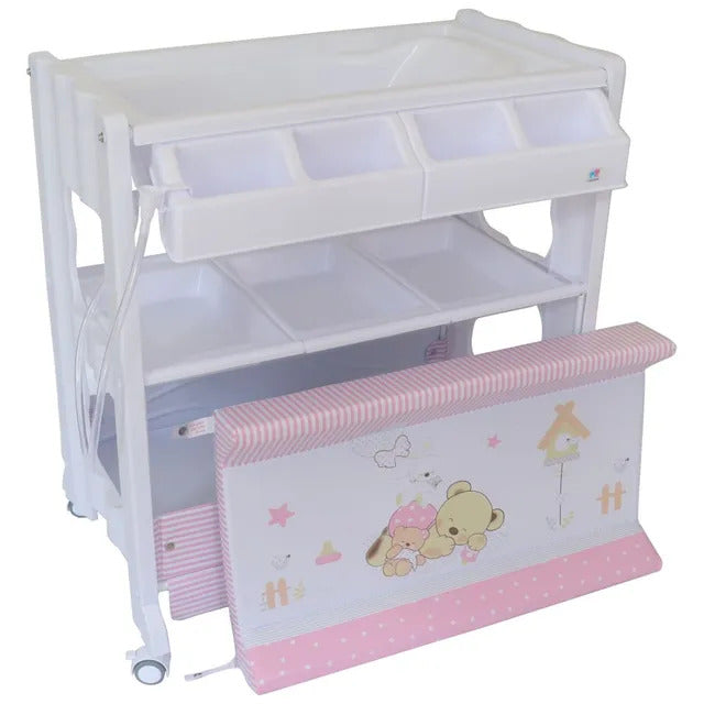 The Kiddoz Changing Table with Bathtub Girl Yallamomz Yallatoys