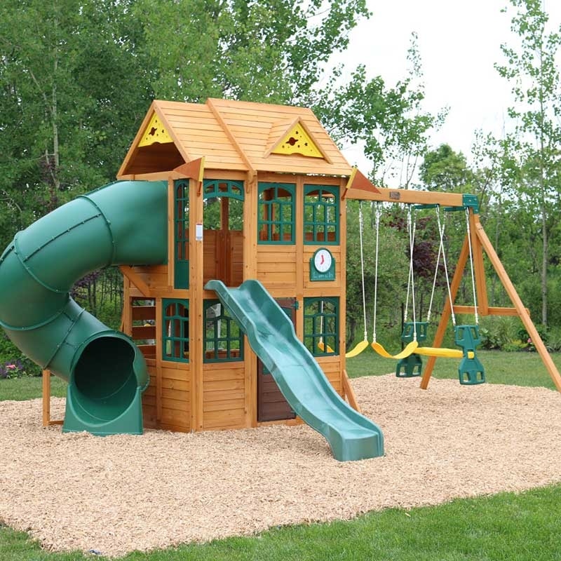 Kidkraft Charleston Lodge Wooden Swing Set