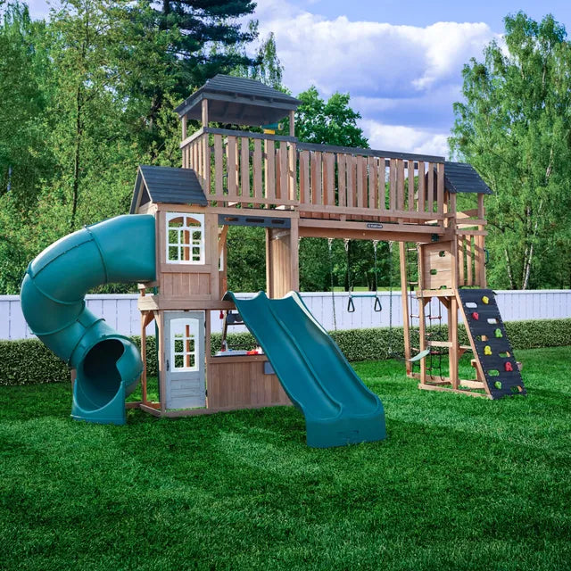 مجموعة ألعاب أرجوحة خشبية Kidkraft Treetop Observatory  