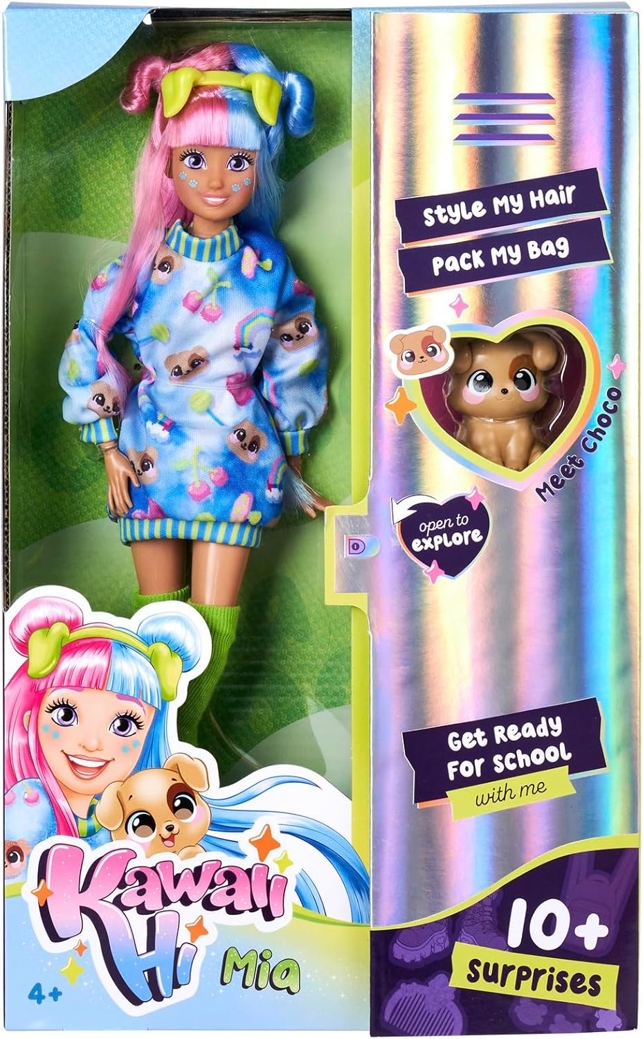 Kawaii Hi Mia Long Hair Fashion Doll with Dog and Accessories Kawaii Hi Yallatoys
