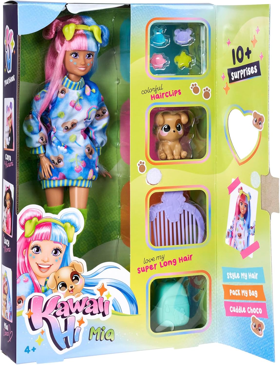 Kawaii Hi Mia Long Hair Fashion Doll with Dog and Accessories Kawaii Hi Yallatoys