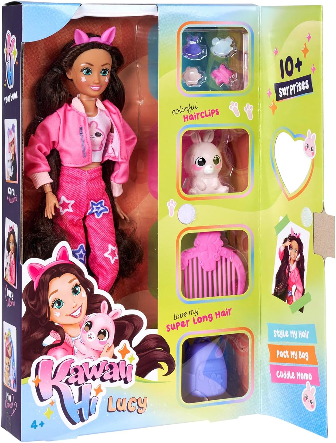 Kawaii Hi Lucy Long Hair Fashion Doll with Rabbit and Accessories Kawaii Hi Yallatoys