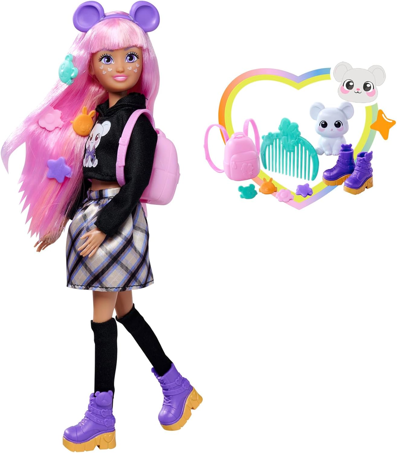 Kawaii Hi Cora Long Hair Fashion Doll with Mouse and Accessories Kawaii Hi Yallatoys