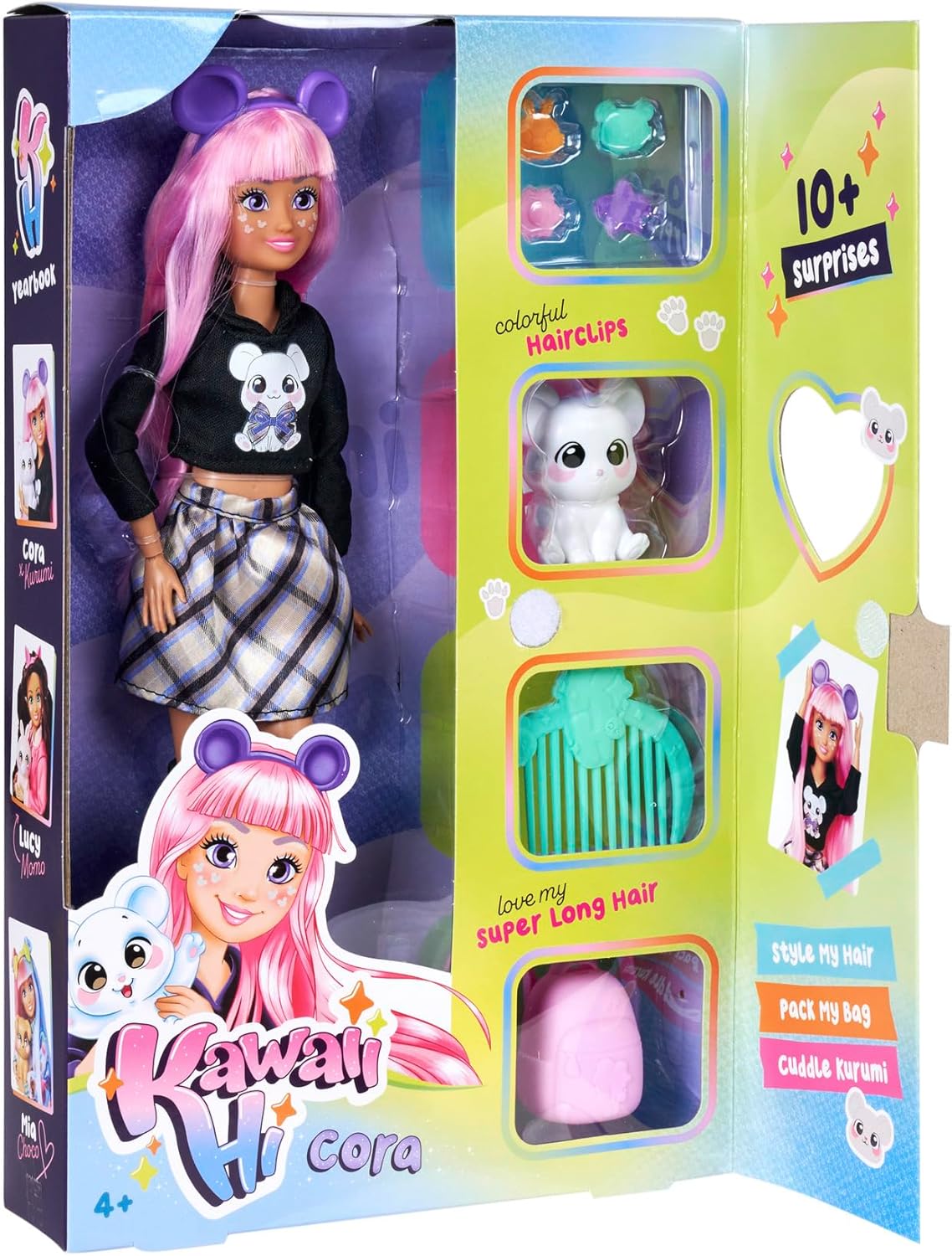 Kawaii Hi Cora Long Hair Fashion Doll with Mouse and Accessories Kawaii Hi Yallatoys