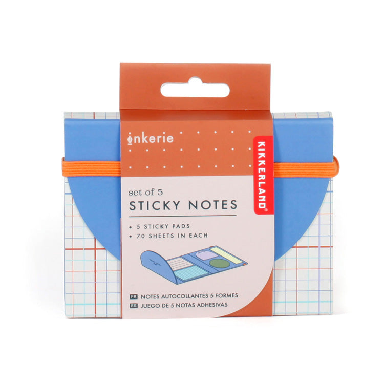 Kikkerland Inkerie Set Of 5 Sticky Notes Kikkerland Yallatoys