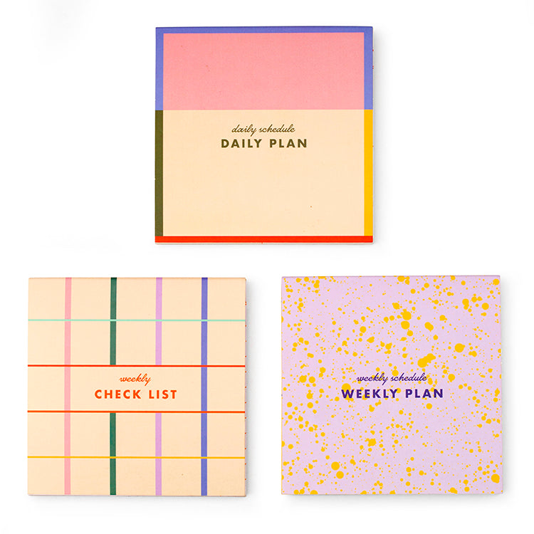 Kikkerland Inkerie Set of 3 Sticky Note Memo Pads Kikkerland Yallatoys