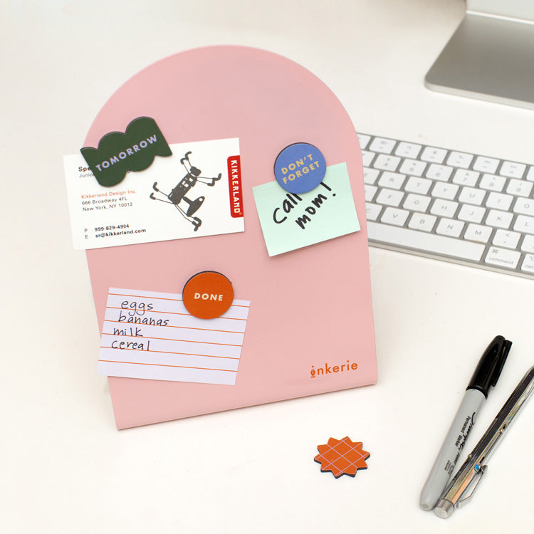 Kikkerland Inkerie Pink Magnetic Memo Board Kikkerland Yallatoys