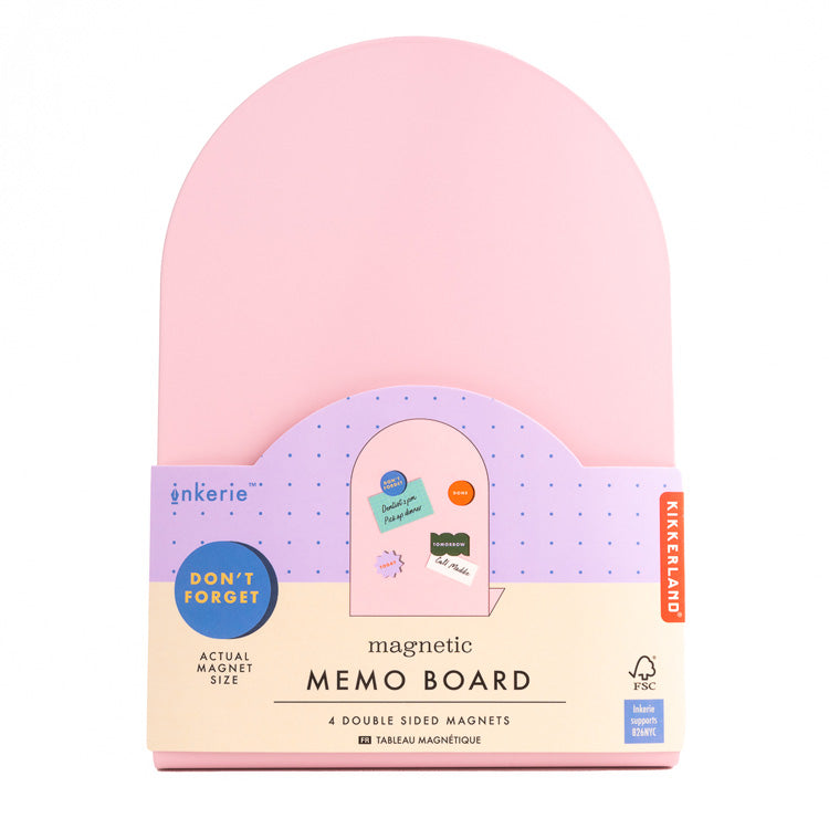 Kikkerland Inkerie Pink Magnetic Memo Board Kikkerland Yallatoys
