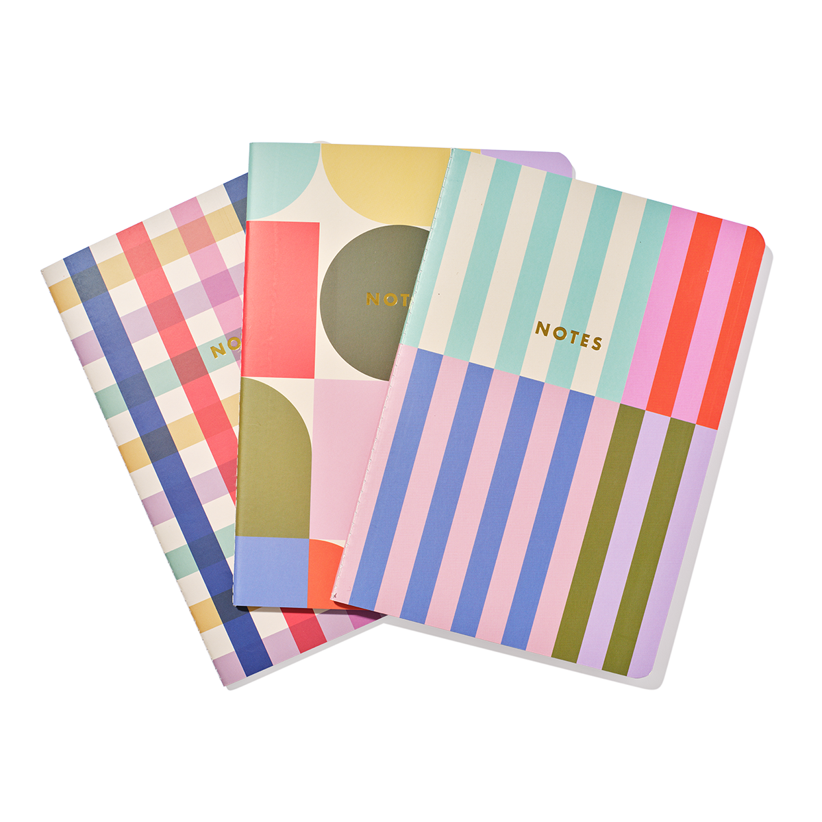 Kikkerland Set of 3 A5 Notebooks Kikkerland Yallatoys