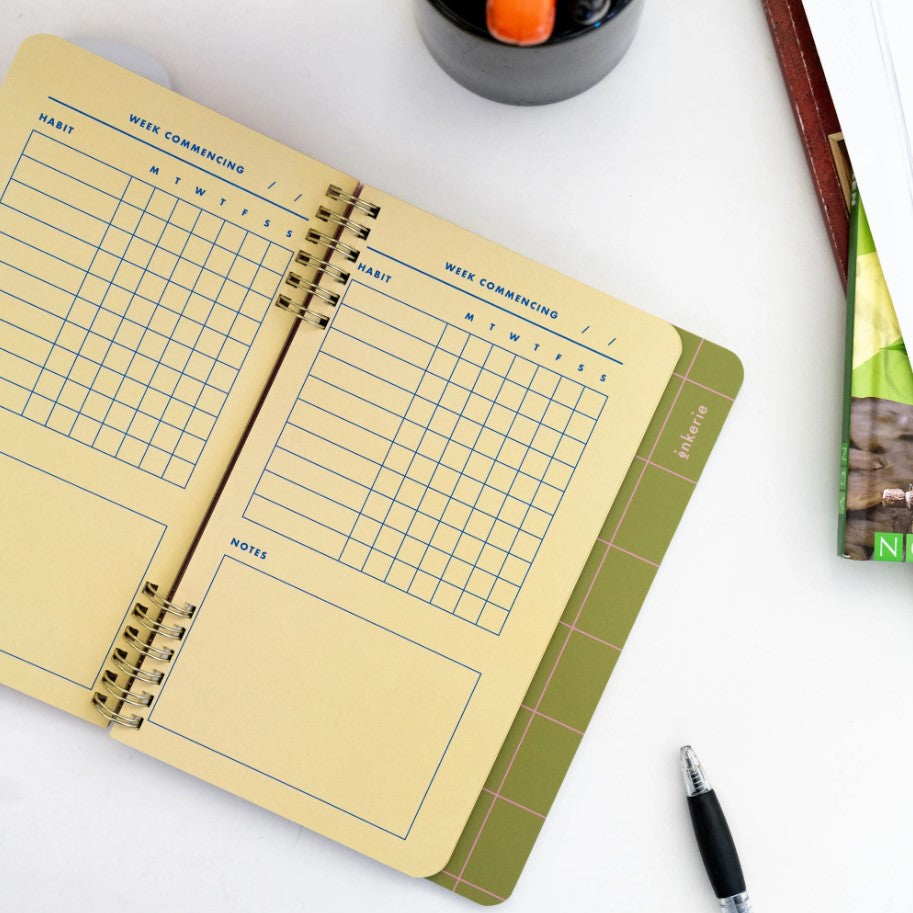 Kikkerland Habit & Goals Tracker Notebook Assorted Kikkerland Yallatoys