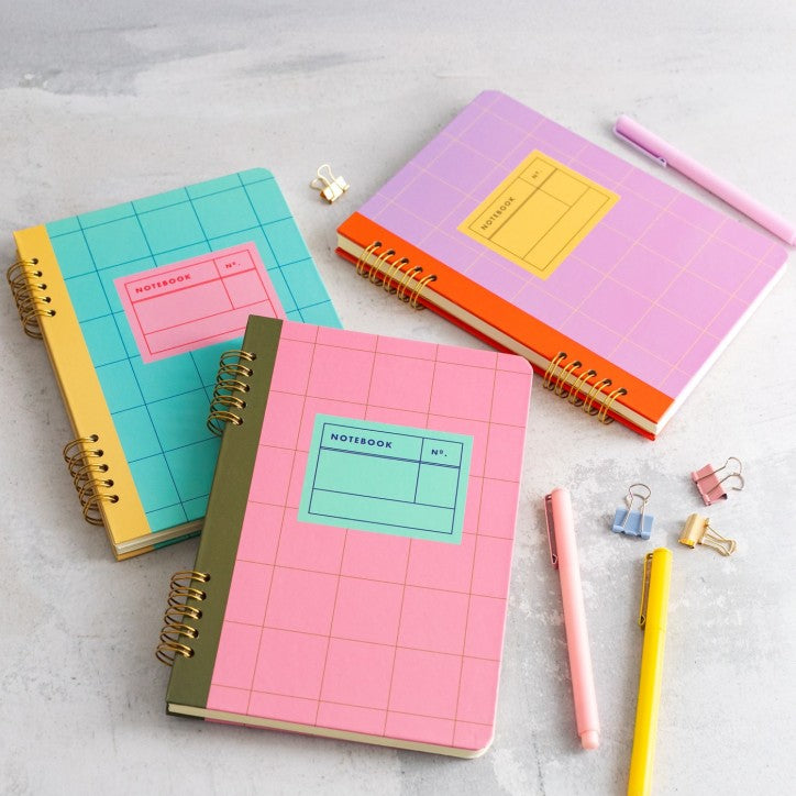 Kikkerland Spiral bound A5 Notebook Assorted Kikkerland Yallatoys