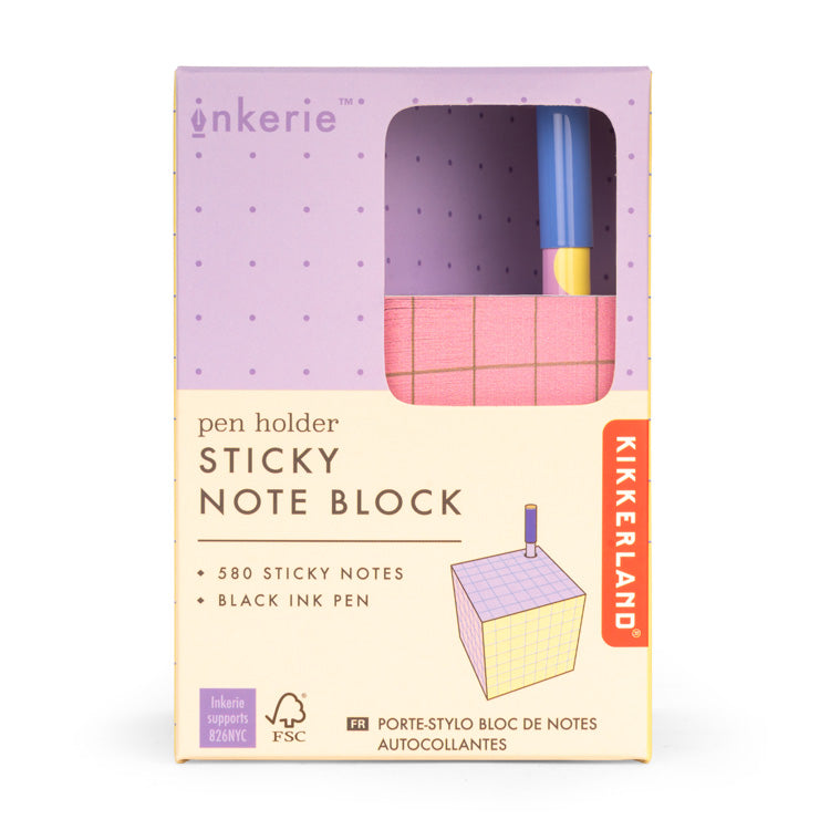 Kikkerland Pen Holder Sticky Note Block Kikkerland Yallatoys