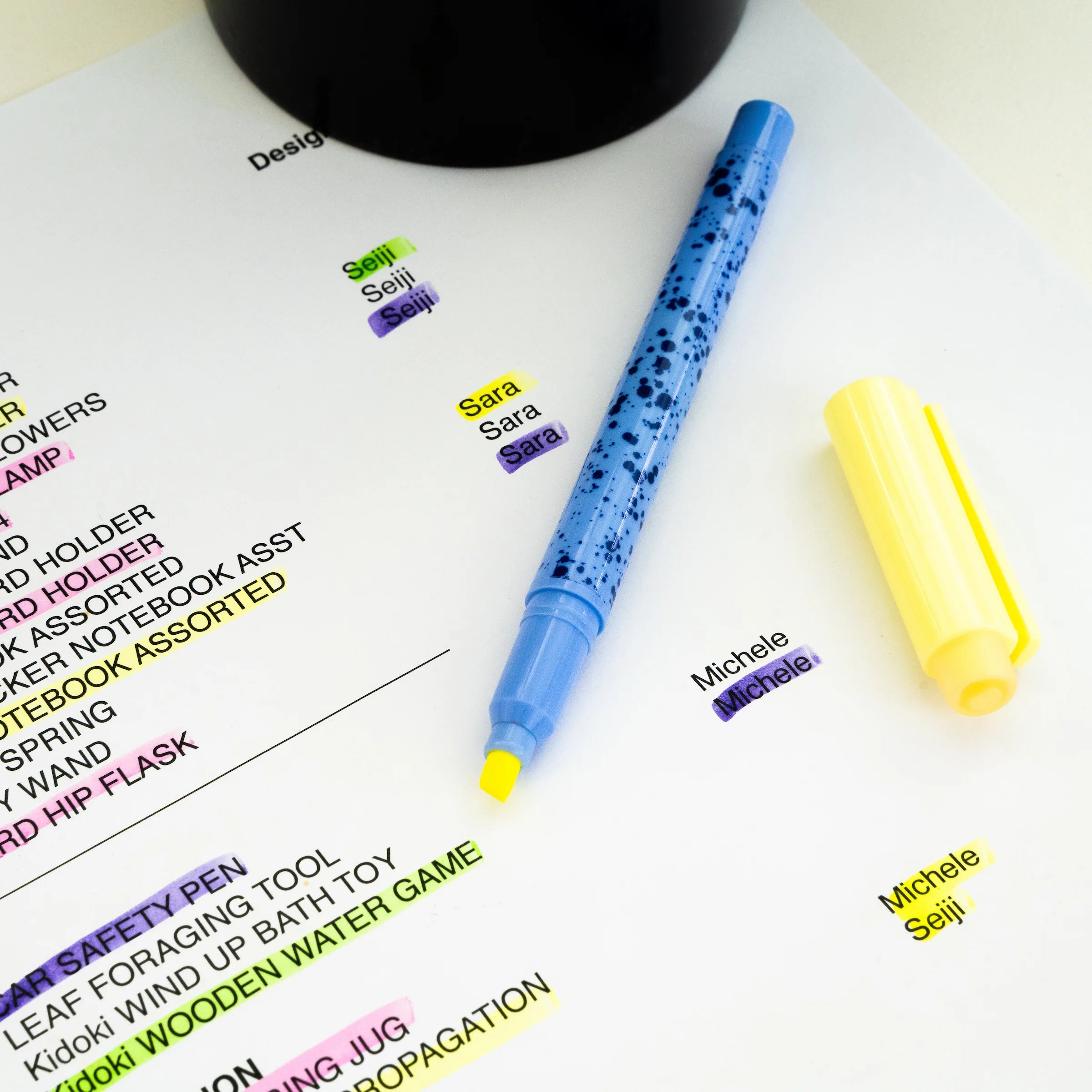 Kikkerland Set of 4 Erasable Highlighters Kikkerland Yallatoys