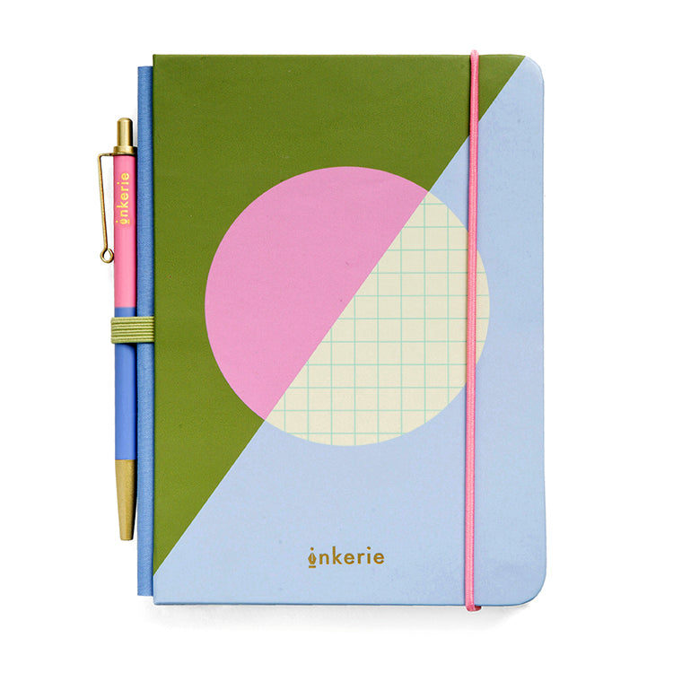 Kikkerland Inkerie Grid Mini Notebook & Pen Kikkerland Yallatoys