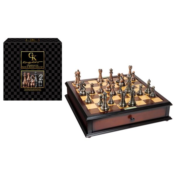 Kasparov Grandmaster Silver Bronze Chess