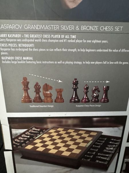 Kasparov Silver Bronze Metallic Pieces