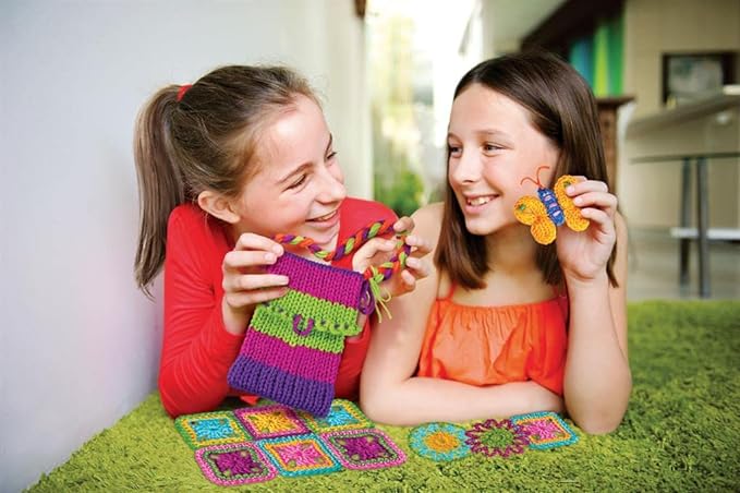 Kids play with Knitting And Crochet