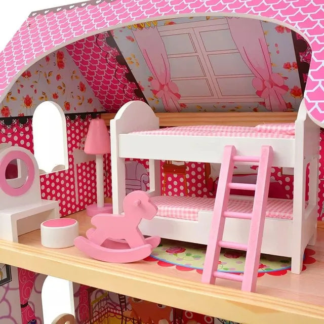 Kids wooden miniature house toy