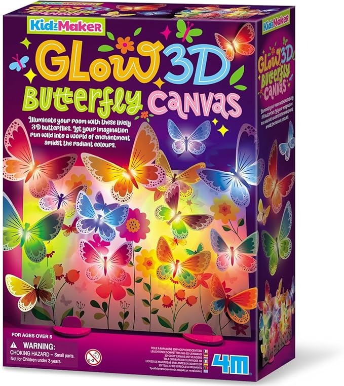 Kidzmaker Glow 3D Butterfly Canvas