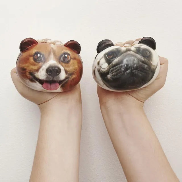 Kikkerland Dog Stress Ball Front View