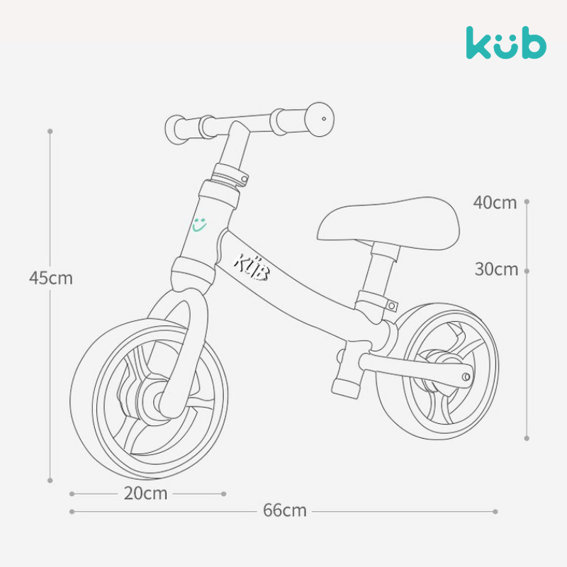 Kub Balance Bike Dimension guide