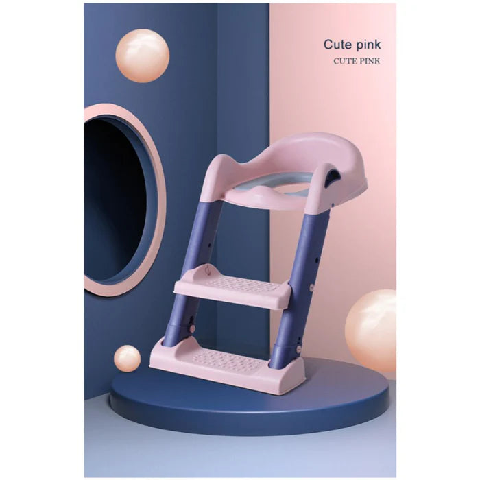 Little Angel Foldable Toddler Potty Training Seat with Ladder Pink Little Angel Yallatoys