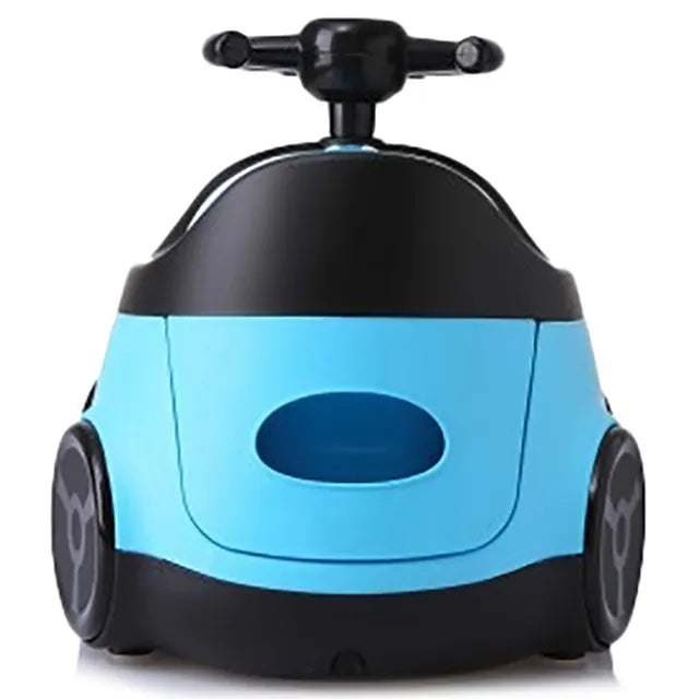 Little Angel Baby Potty Car Design Training Seat With Steering- Blue Little Angel Yallatoys