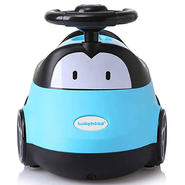 Little Angel Baby Potty Car Design Training Seat With Steering- Blue Little Angel Yallatoys