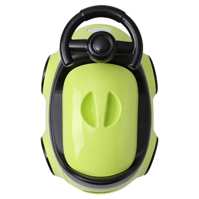 Little Angel Baby Potty Car Design Training Seat With Steering- Green Little Angel Yallatoys