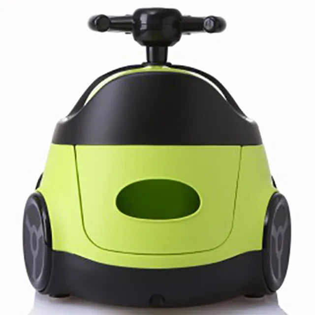 Little Angel Baby Potty Car Design Training Seat With Steering- Green Little Angel Yallatoys