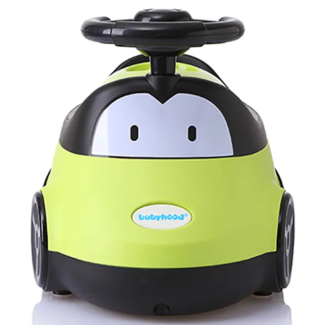 Little Angel Baby Potty Car Design Training Seat With Steering- Green Little Angel Yallatoys