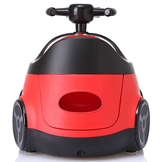 Little Angel Baby Potty Car Design Training Seat With Steering- Red Little Angel Yallatoys