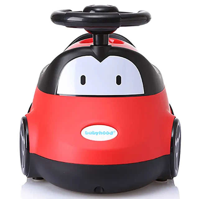 Little Angel Baby Potty Car Design Training Seat With Steering- Red Little Angel Yallatoys