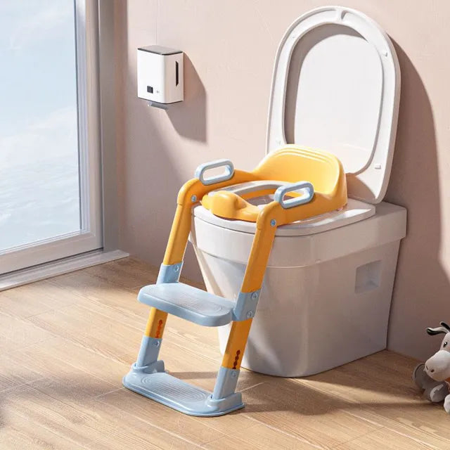 Little Angel Baby Potty Trainer Foldable Step Stool Blue Little Angel Yallatoys