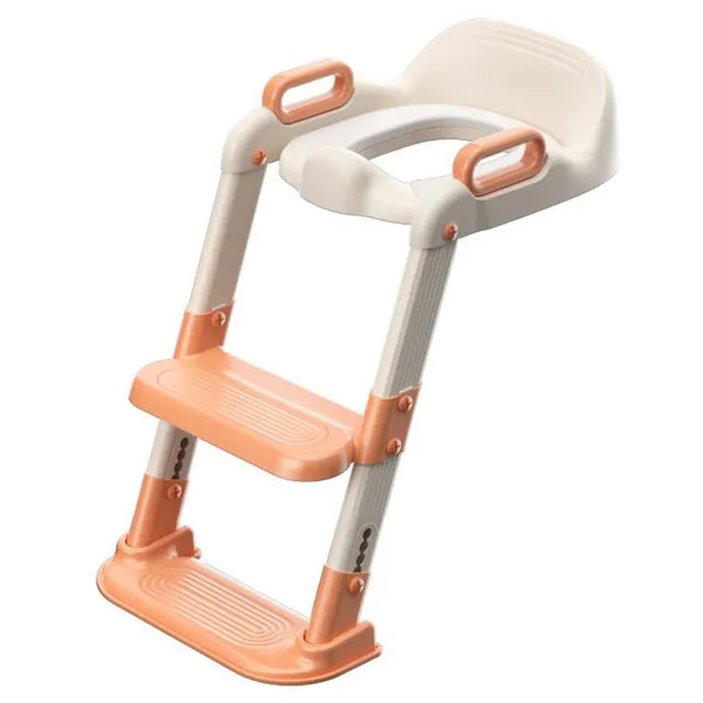 Little Angel Baby Potty Training Seat With Step Stool Ladder- Orange Little Angel Yallatoys