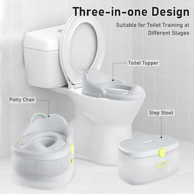 Little Angel - Baby Potty Training Seat With Backrest- Grey Little Angel Yallatoys