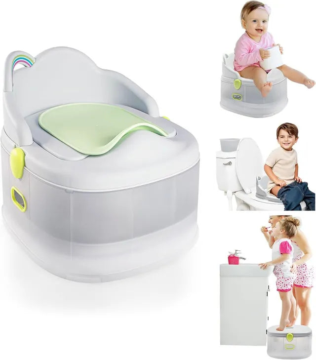 Little Angel - Baby Potty Training Seat With Backrest- Grey Little Angel Yallatoys