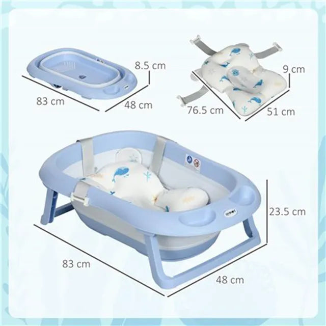 Little Angel Baby Foldable And Portable Bathtub Blue Little Angel Yallatoys