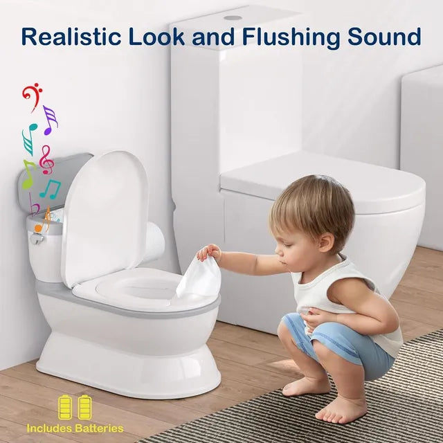 Little Angel Realistic Baby Potty Toilet With Flush Sound Little Angel Yallatoys