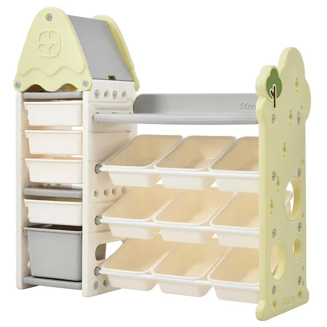 Little Angel Toys Organizer Cabinet With 14 Bins Green Little Angel Yallatoys