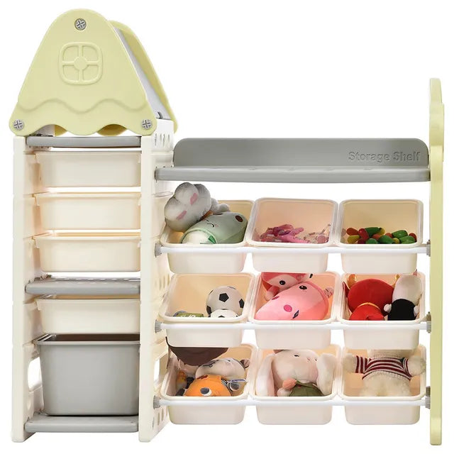 Little Angel Toys Organizer Cabinet With 14 Bins Green Little Angel Yallatoys