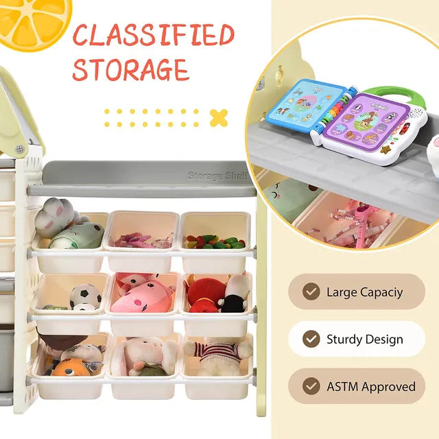 Little Angel Toys Organizer Cabinet With 14 Bins Green Little Angel Yallatoys
